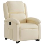 vidaXL Fauteuil inclinable Crème Tissu