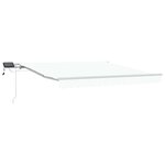 vidaXL Auvent Rétractable Blanc 300 x 250 cm Tissu et acier