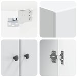 vidaXL Armoire Murale Blanc 59 x 31 x 60 cm Bois d'ingénierie