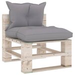 vidaXL Salon palette de jardin 5 Pièces avec coussins bois de pin