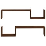 vidaXL Étagères murales 2 Pièces Chêne marron 100x15x20 cm
