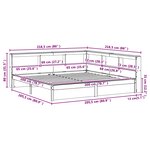 vidaXL Lit Bibliothèque avec stockage 2 Pièces Cire marron 200 x 200 cm
