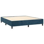 vidaXL Sommier à lattes de lit et matelas Bleu foncé 160x200cm Velours