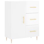 vidaXL Buffet Blanc brillant 69 5x34x90 cm Bois d'ingénierie