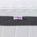 vidaXL Matelas 2 Pièces Blanc  Gris 80 x 200 cm Tissu tricoté
