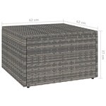 Vidaxl salon de jardin 4 pièces avec coussins résine tressée gris