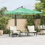 vidaXL Parasol de jardin avec mât en acier vert 269x269x235 cm