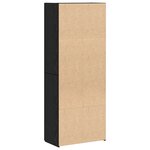 vidaXL Buffet en chêne noir - 60 x 32 x 153 cm - Bois d'ingénierie