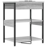 vidaXL Cabinet de chevet Sonoma gris 41 x 31 x 51 cm Bois d'ingénierie