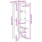vidaXL Garde-robe 2 Pièces Chêne Fumé 50 x 50 x 200 cm Bois d'ingénierie