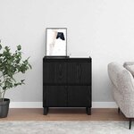 vidaXL Buffet Noir 60 x 35 x 70 cm Bois d'ingénierie