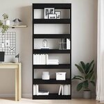 vidaXL Bibliothèque Chêne noir 80 x 30 x 198 cm Bois d'ingénierie