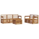 vidaXL Ensemble de canapés d'extérieur 6 pc Naturel