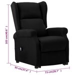 vidaXL Fauteuil Noir Tissu