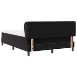 vidaXL Lit à ressorts avec matelas Noir 140 x 200 cm Velours