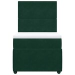 vidaXL Sommier à lattes de lit et matelas Vert foncé 80x200 cm Velours