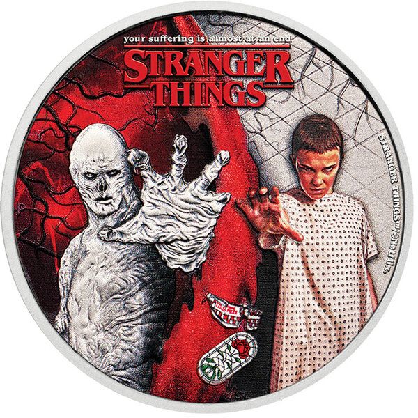 Monnaie ELEVEN AND VECNA Stranger Things 1/2 Oz Argent 50 Cents Tuvalu 2026