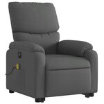 vidaXL Fauteuil inclinable de massage électrique Gris foncé Tissu