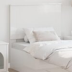 vidaXL Tête de lit Blanc brillant 80 cm Bois d'ingénierie