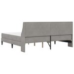 vidaXL Cadre de lit avec matelas Gris clair 200 x 200 cm Velours