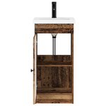 vidaXL Meuble de salle de bain avec évier Bois ancien