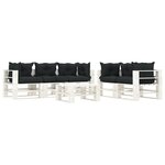 vidaXL Salon palette de jardin 6 Pièces avec coussins anthracite bois