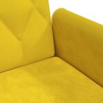 vidaXL Canapé-lit avec accoudoirs jaune velours