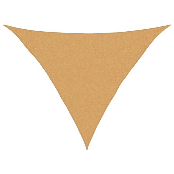 vidaXL Voile d'ombrage 160 g/m² triangulaire sable 3x3x4 2 m PEHD