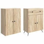 vidaXL 2 Pièces Chêne Sonoma