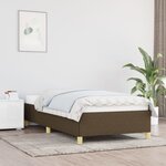 vidaXL Cadre de lit sans matelas marron foncé 90x200 cm tissu