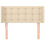 vidaXL Tête de lit avec oreilles Crème 83x16x78/88 cm Tissu