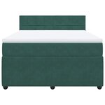 vidaXL Sommier à lattes de lit et matelas Vert foncé 140x190cm Velours