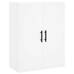 vidaXL Buffet haut Blanc 69 5x34x180 cm Bois d'ingénierie