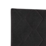 vidaXL Tête de lit Montage mural Géométrique Noir 90 cm Velours