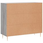 vidaXL Buffet sonoma gris 90x34x80 cm bois d'ingénierie