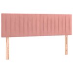 vidaXL Tête de lit à LED Rose 144x5x78/88 cm Velours