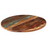 vidaXL Dessus de table rond 70 cm 25-27 mm Bois de récupération solide