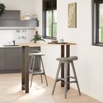 vidaXL Pieds de table de bar en acier naturel 2 pièces 50 x (110-111) cm