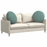 vidaXL Coussins de siège 2 Pièces Vert Mer Ø 40 x 13 cm Velours