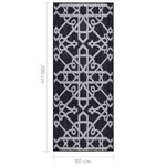 Vidaxl tapis de couloir noir 80x200 cm