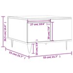 vidaXL Table basse chêne marron 55x55x36 5 cm bois d'ingénierie