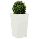 vidaXL Jardinières 2 Pièces blanc 45x45x75 cm acier
