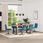 vidaXL Chaises à manger lot de 6 bleu velours