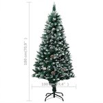 vidaXL Arbre de Noël artificiel pré-éclairé/boules pommes de pin 180cm