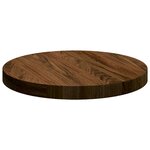 vidaXL Plateau de table Marron clair Ø 30 x 2.5 cm Chêne massif