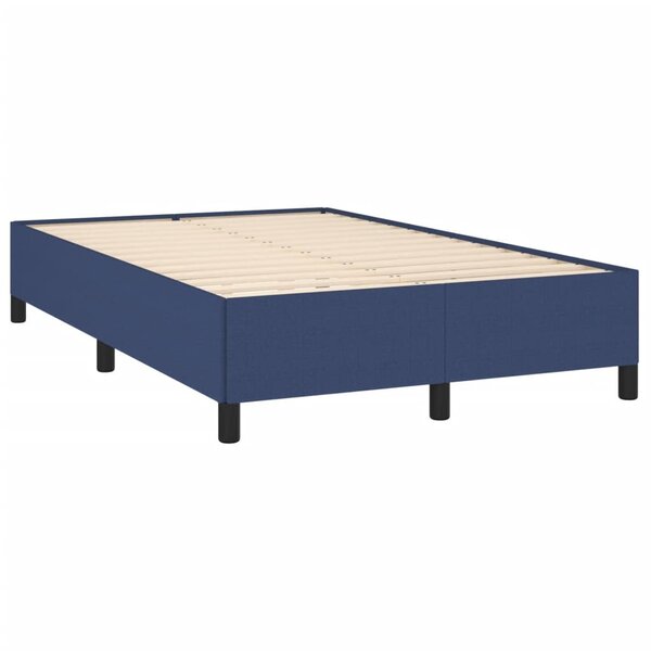 vidaXL Cadre de lit bleu 120x190 cm tissu