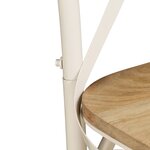 vidaXL Chaises à dossier croisé lot de 6 blanc bois de manguier massif