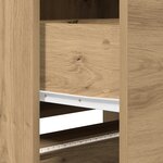 vidaXL Meuble TV avec LED en chêne artisanal 165x34x40 cm en bois d'ingénierie