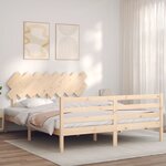 vidaXL Cadre de lit sans matelas 160x200 cm bois massif