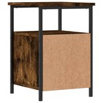 vidaXL Tables de chevet 2 Pièces chêne fumé 34x35 5x50 cm bois ingénierie